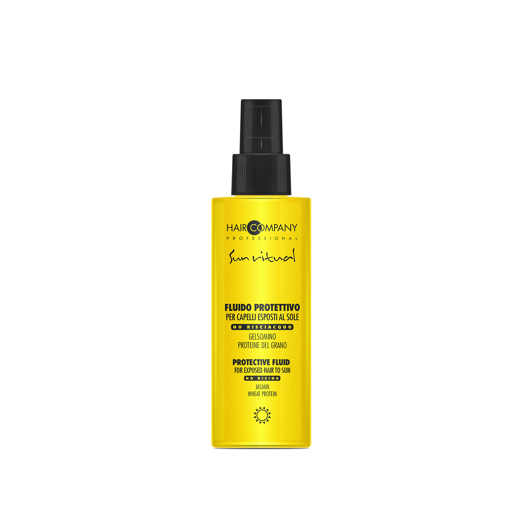 Protective fluid for sun-exposed hair